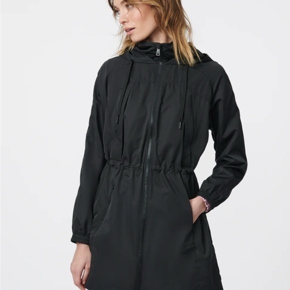 Bernardo Black Utility Jacket with High Collar and Cinched Waist